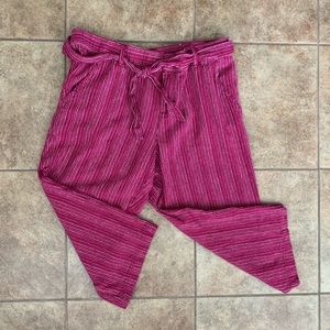 Dark pink Liz Claiborne capris.